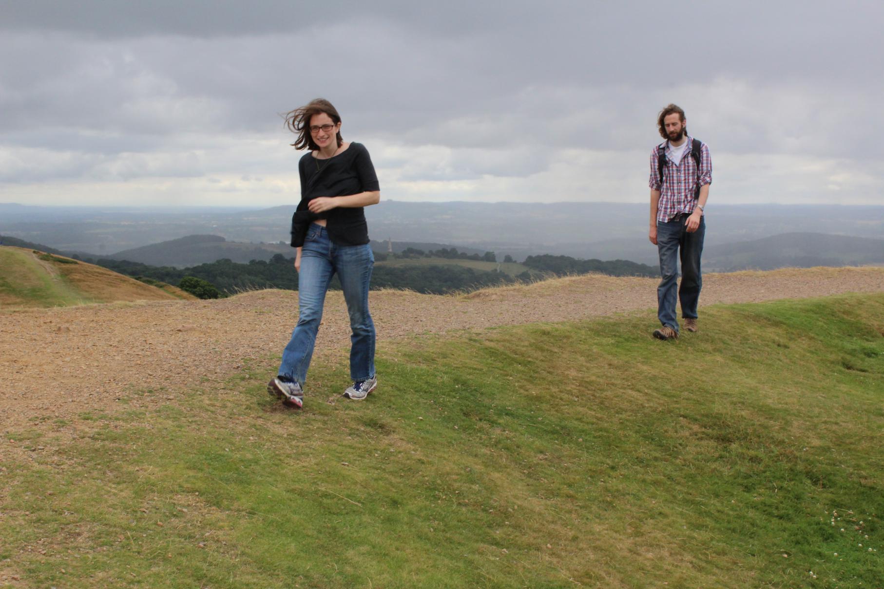 Friday 29th July, walking on the British Camp, Malvern Hills.