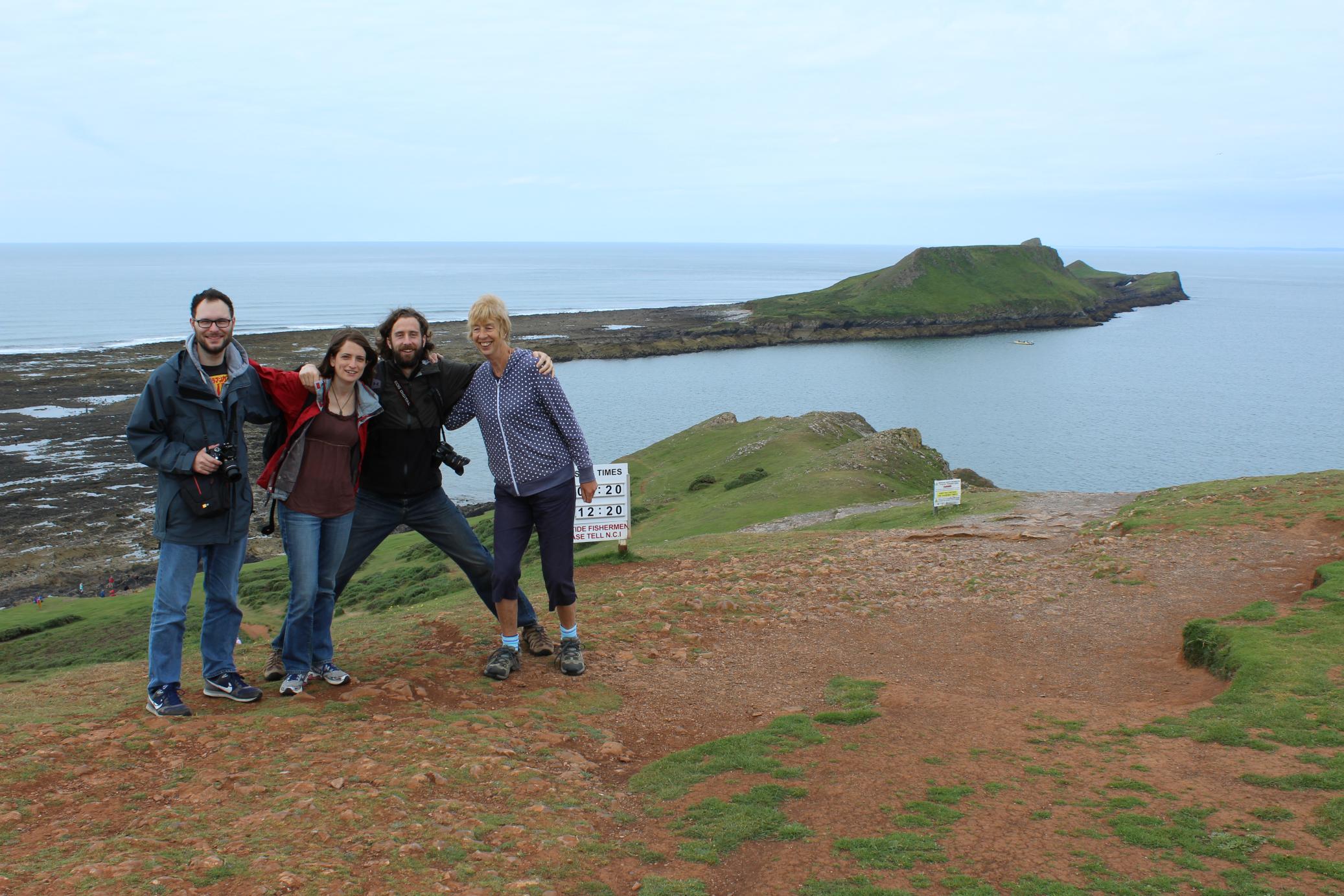 Saturday 30th July, preparing to cross over to the Worms Head, Rhossili.