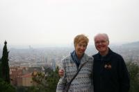 Friday 20th March, Trish & Tim in Parc Güell, Barcelona.