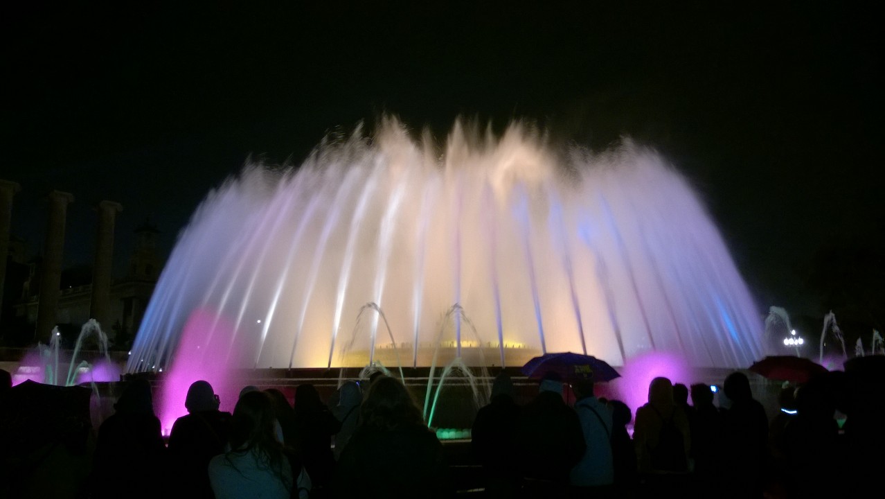 Friday 20th March, Magic Fountain (Font mgica de Montjuc), Barcelona.