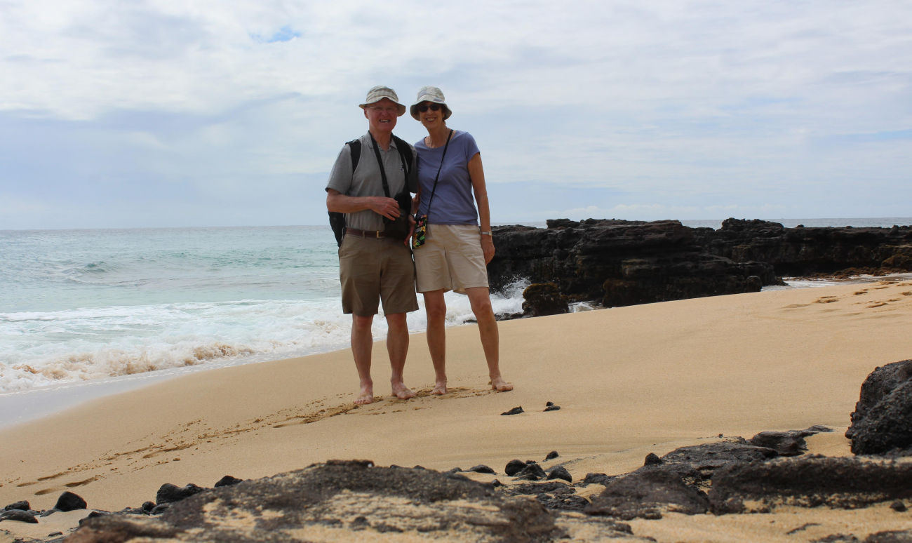 Enjoying Sandy Beach.