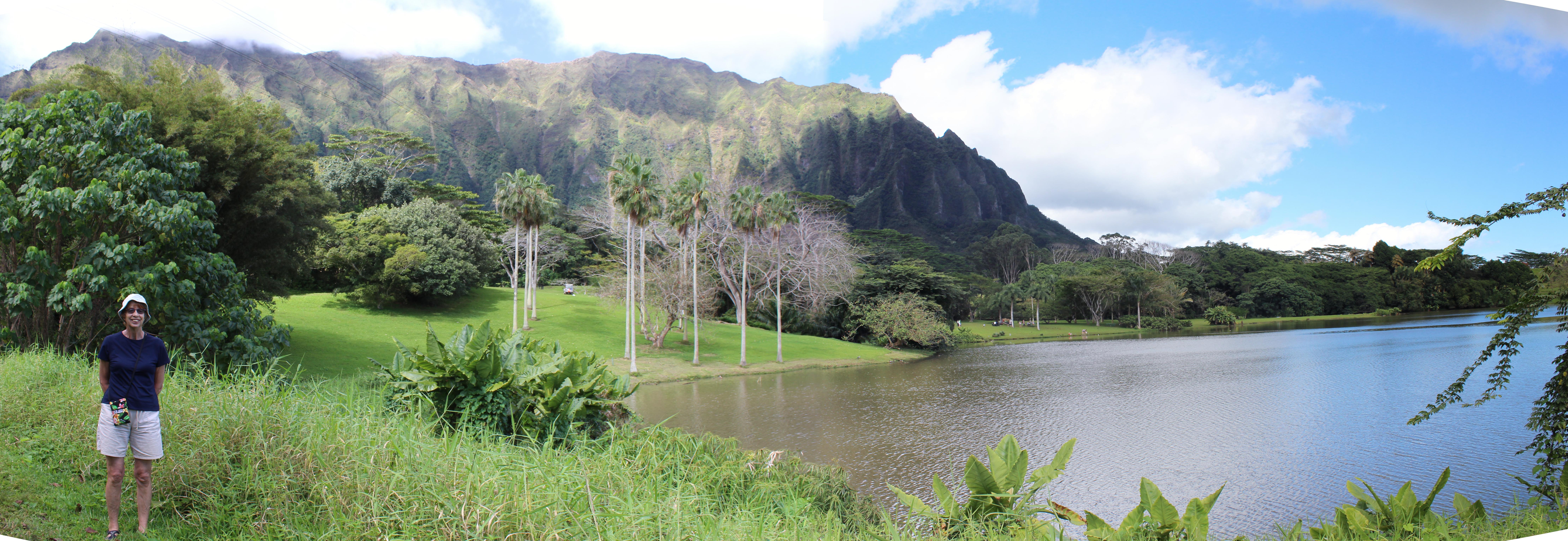 Ho'omaluhia Botanic Garden in the Ho'omaluhia (volcanic) Crater.