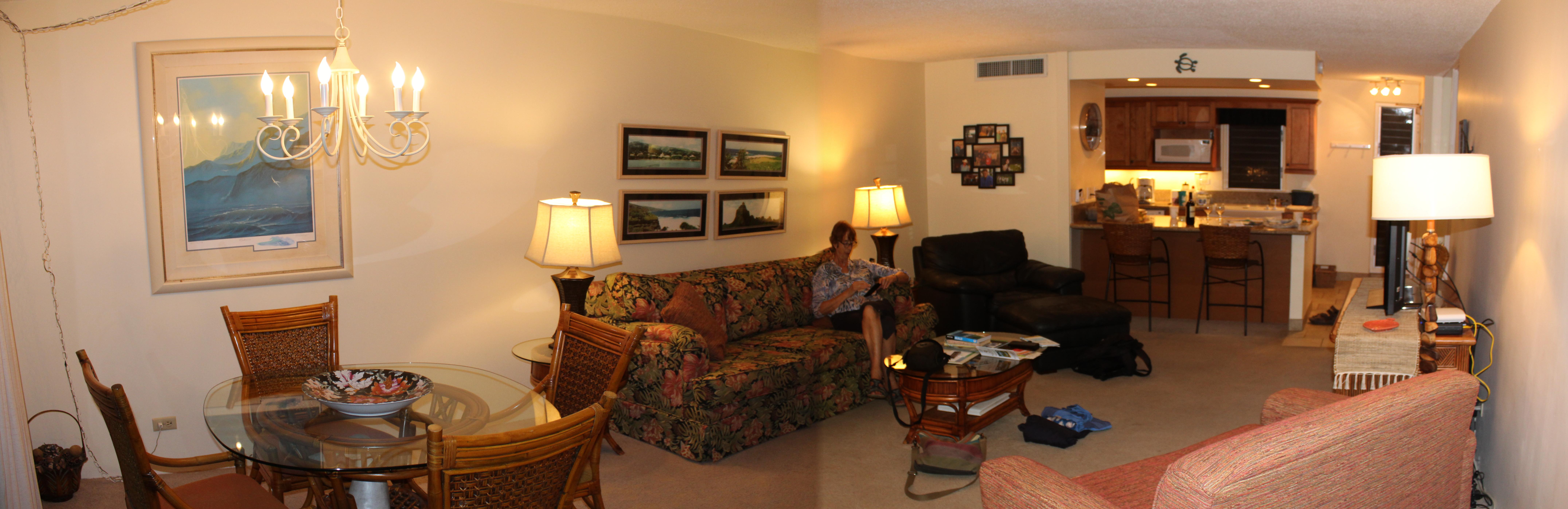 Our living space in the Ka'anapali Villas, Maui.