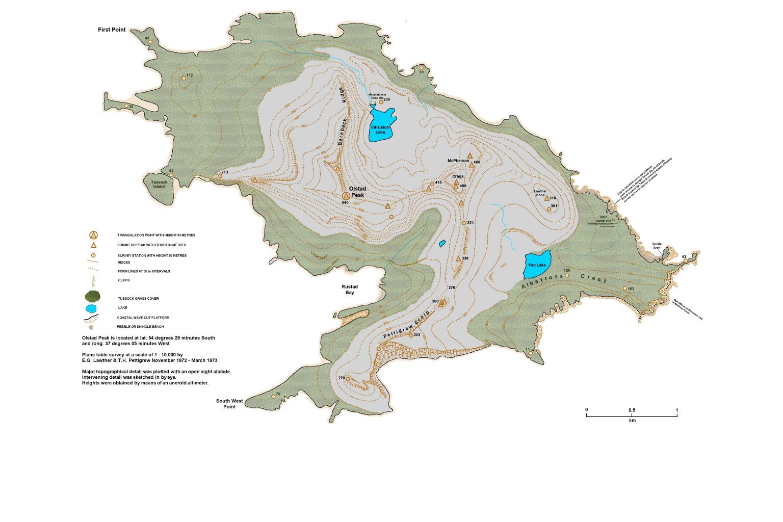 Map of Annenkov Island, 1972