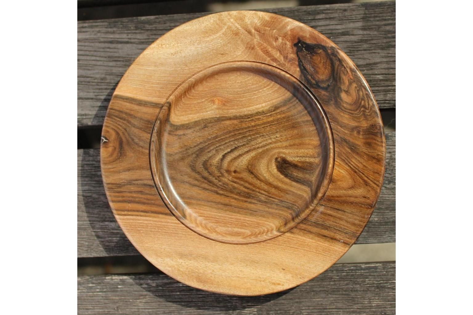 Walnut Platter, turned from a Walnut Tree felled at Rose Farm, Bovingdon.