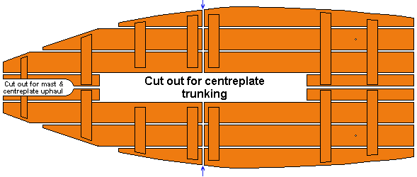 Sketch of four part set of floorboards