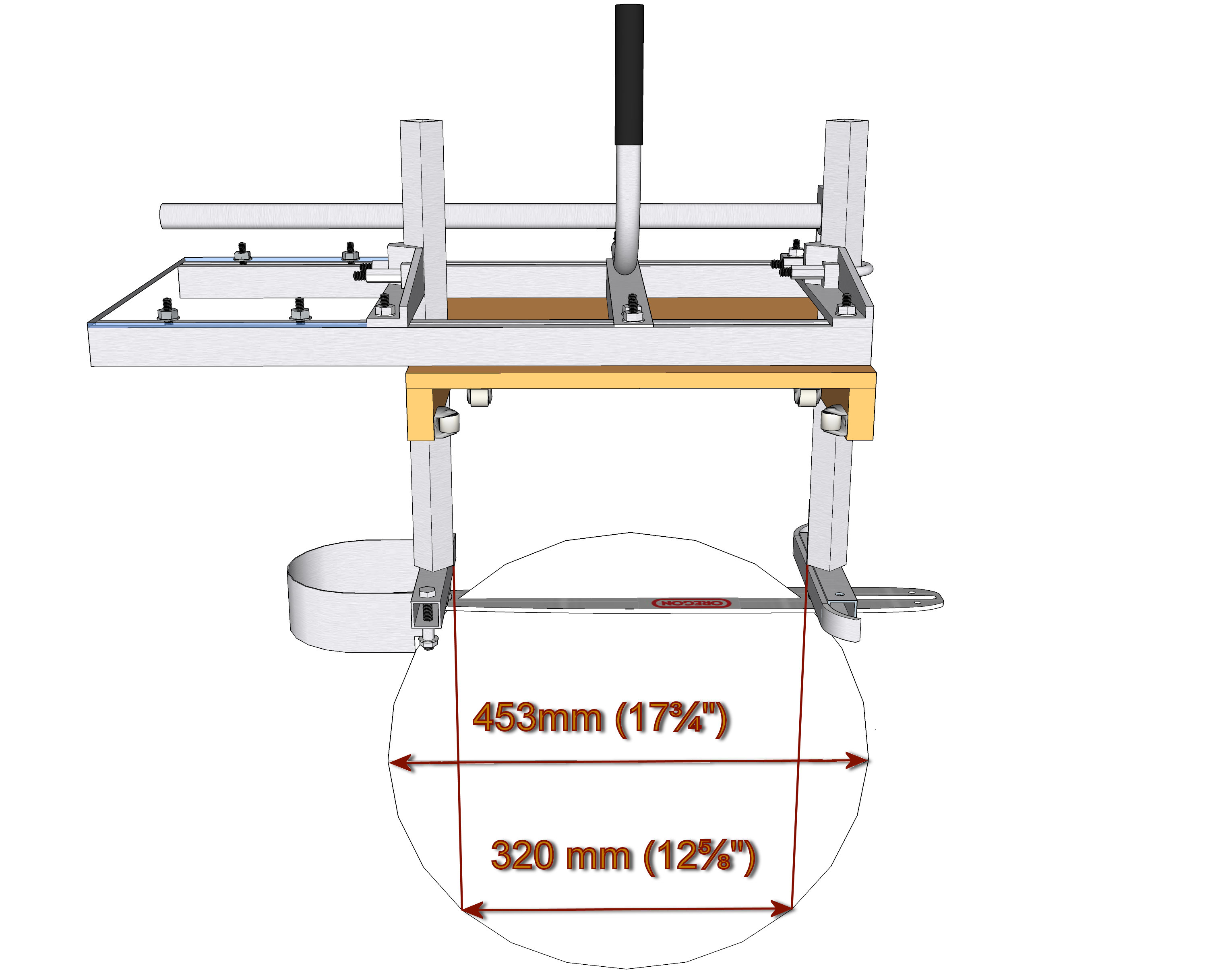 Theoretical maximum width of cut.