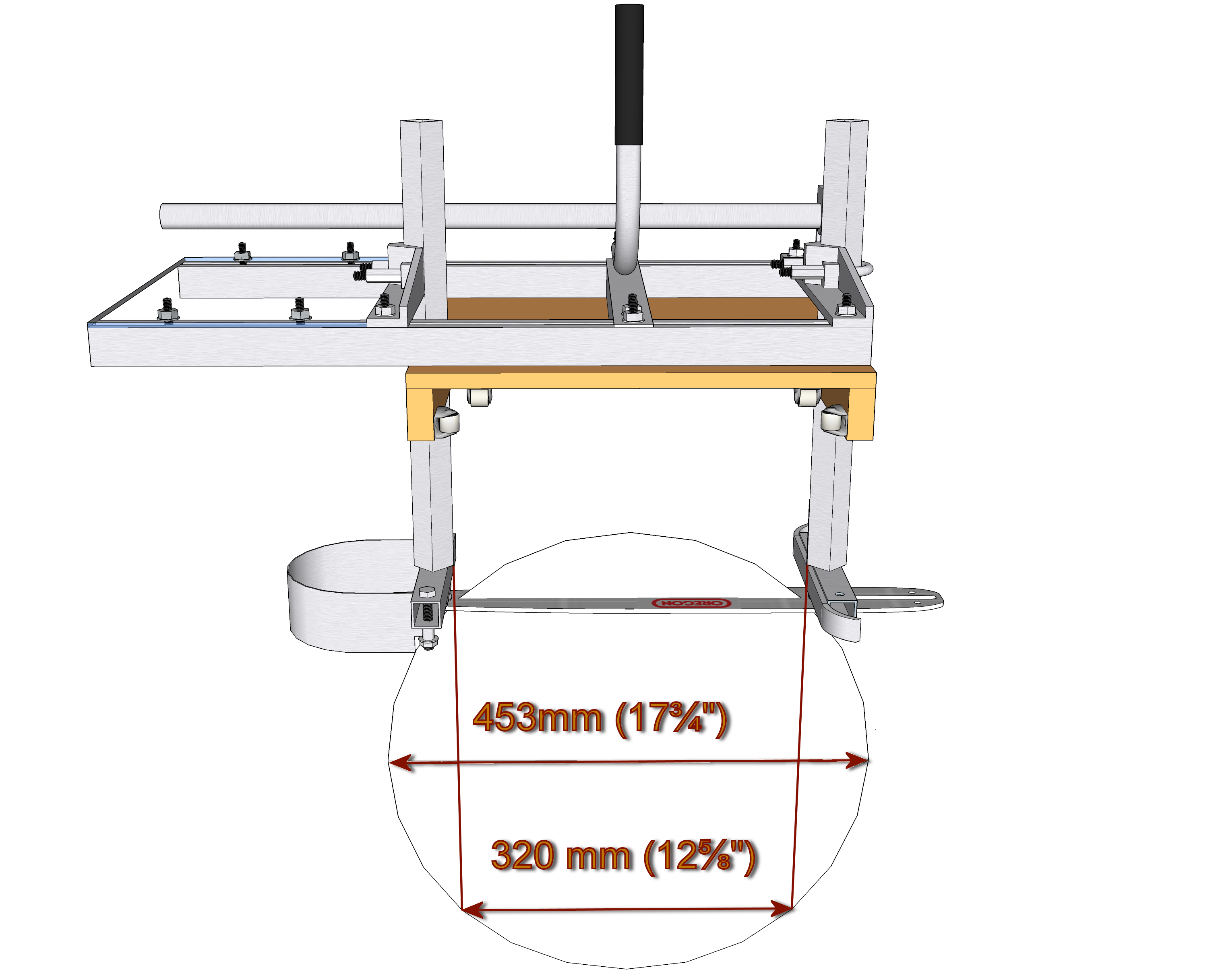 Theoretical maximum width of cut.