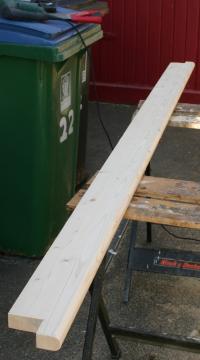 Window board cut to size.