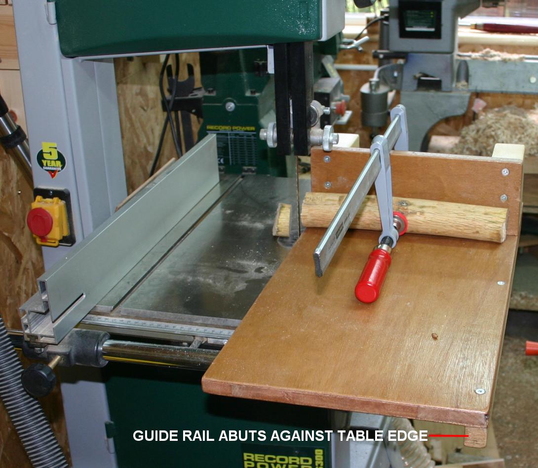 Log Cross-cutting jig in use.