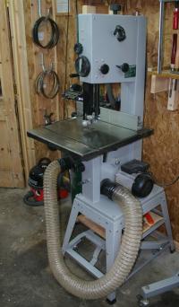 The Record Power BS300x Bandsaw installed.