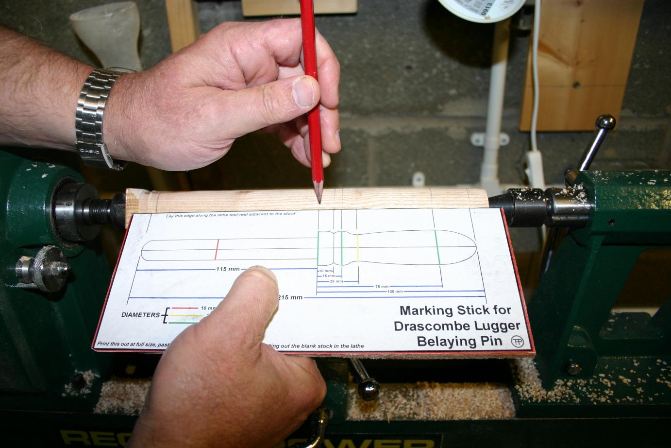 Making Belaying Pins.