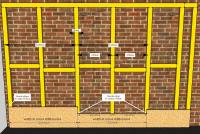 Designing a stud framework for sheathing.