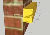 Diagram showing how studs are fixed to the garage wall