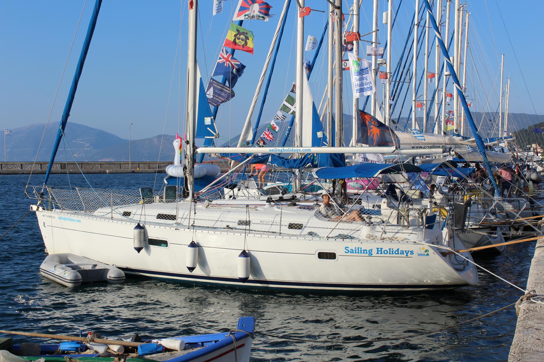 Nericus moored at the quayside at Sami, Kefalonia, 13th Sept, 2018.