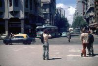 Looking down the Avenida 18 de Julio from the Plaza Independencia, Montevideo, Uruguay, 27th October 1972.
