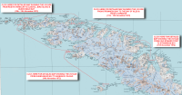 Map showing the voyage of the John Biscoe at South Georgia, departing King Edward Point on the 11th November & arriving Annenkov Island 14th November 1972.