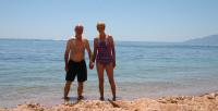 Sunday 11th June, on the town beach at Cala Gonone, Sardinia.