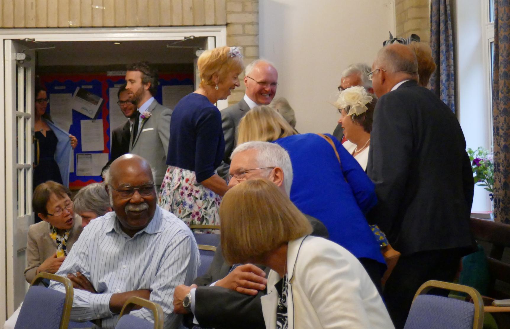 Monday 5th June, After the Marriage inside the Watford Quaker Meeting House (Photo by Paul).