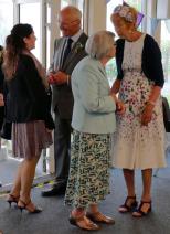 Trish & Tim greeting their guests