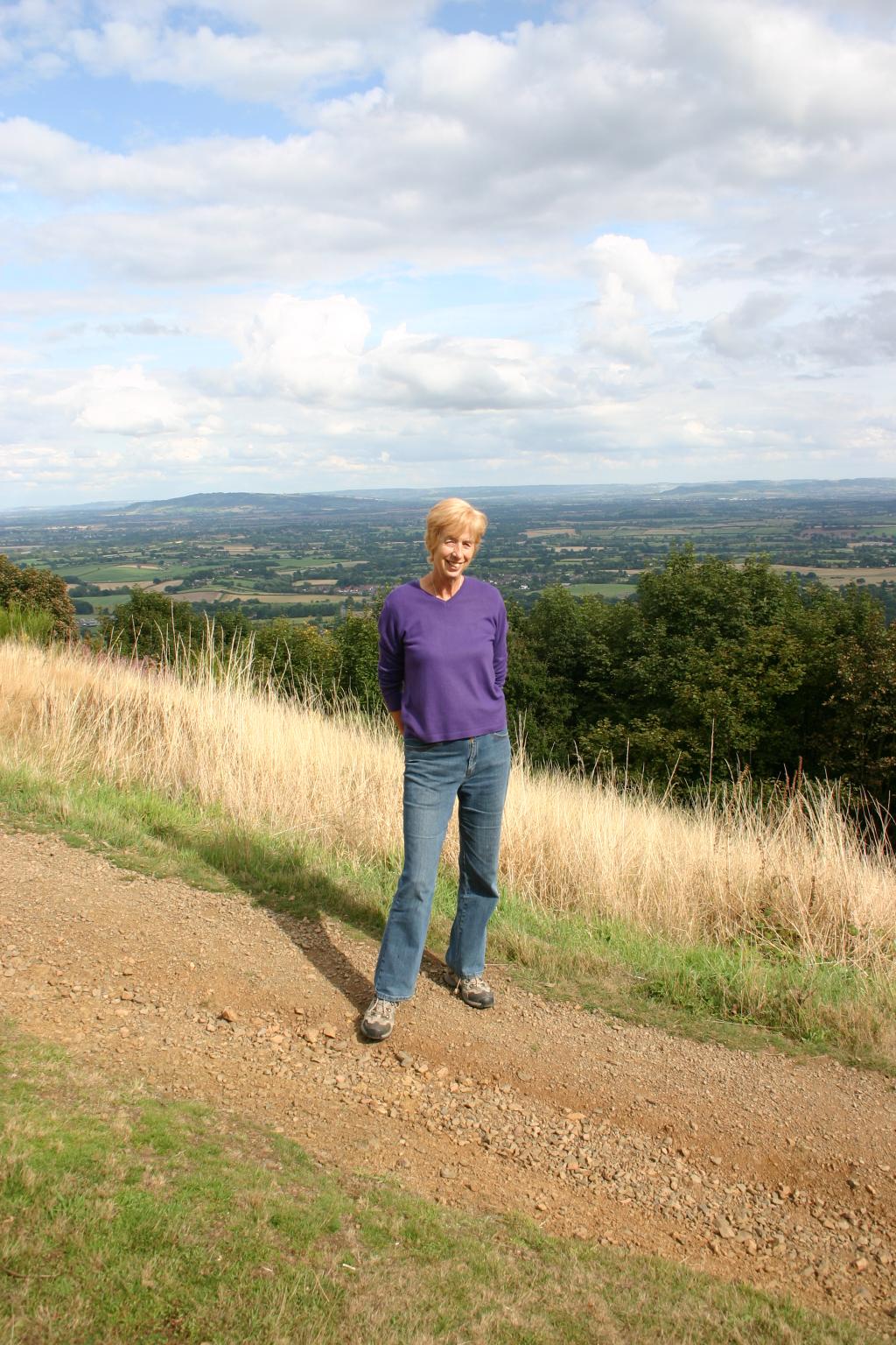 Friday 22nd August Trish on the Malvern Hills