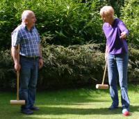 Saturday 23rd August, playing Croquet